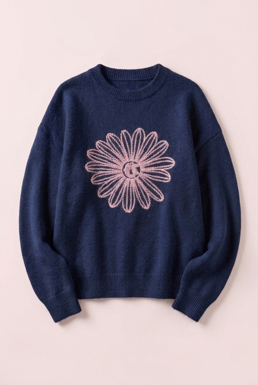 Daisy Chain Embroidered Sweater