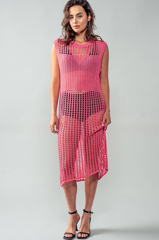 Urban Daizy Crochet Knit Hollow Out Cap Sleeve Maxi Dress Black Dress - Women's (UDZ-DR-00126) – alternate view 31