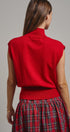 Uptown Mockneck Blouson Top in RED - Women's Sweaters | Urban Daizy