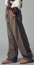 Urban Daizy Drawstring Waist Wide-Leg Relaxed Pants Olive Pants - Women's (UDZ-TP-00814) – alternate view 4