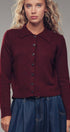 Urban Daizy Recycled Blend Collared Knit Cardigan Charcoal Cardigan - Women's (UDZ-KN-00656) – alternate view 2