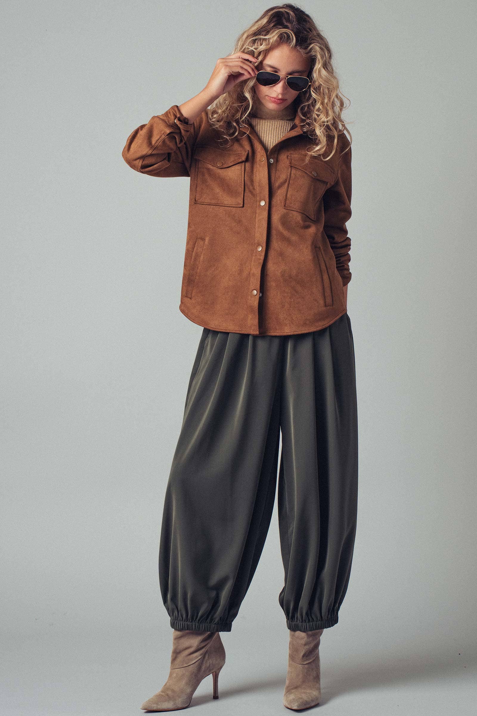 Boho Relaxed Fit Elastic Cuff Pants