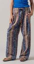 Urban Daizy Striped Textured Cotton Wide Leg Pants Blue-Multi Pants - Women's (UDZ-PT-00478) – alternate view 6