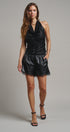 Midnight Shine Sequin Halter Top