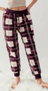 Urban Daizy Cozy Checkered Jogger Style Pajama Pants Ash-Blue Sleepwear Bottom - Women's (UDZ-PT-00127) – alternate view 3
