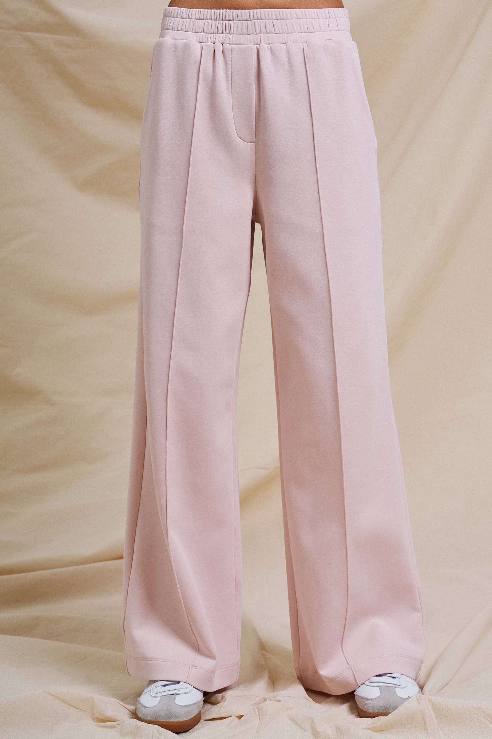 Seamed Front Wide Leg Lounge Pants