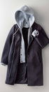 Scuba Topcoat with Detachable Hoodie in BLACK - Women's Coats | Urban Daizy