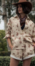 Urban Daizy Western Rodeo Ready Roundup Shirt Ivory Button Down Shirt - Women's (UDZ-DR-00390) – alternate view 4