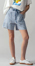 Urban Daizy Striped High-Rise Denim Shorts Blue Shorts - Women's (UDZ-DR-00389) – alternate view 12