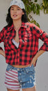 All American Girl Cutoff Denim Shorts in LT DENIM - Women's Casual Shorts | Urban Daizy