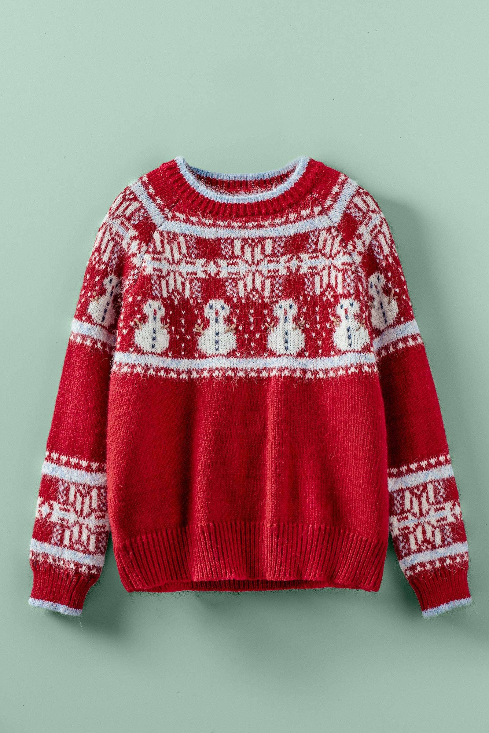 Graphic Fair Isle Wool Blend Sweater | wholesale knit sweater - women's | Urban Daizy