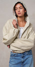 Oversized Hooded Zip-Front Cotton Jacket in BLACK - Women's Jackets & Blazers | Urban Daizy