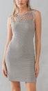 Urban Daizy HOLLOW OUT CROCHET MINI DRESS Beige Dress - Women's (UDZ-DR-00127) – alternate view 10