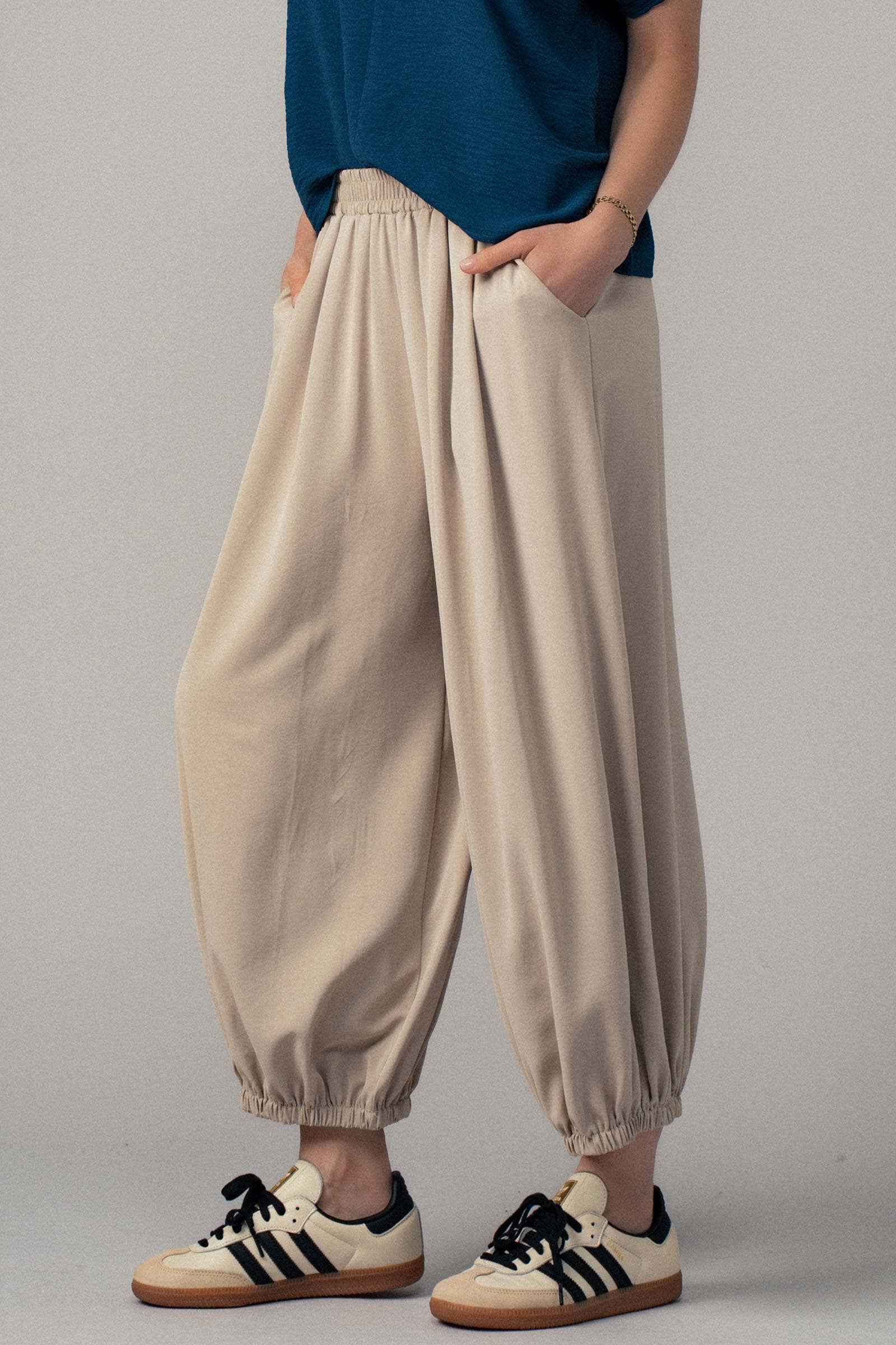 Boho Relaxed Fit Elastic Cuff Pants