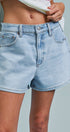 Urban Daizy Classic Relaxed Everyday Denim Shorts Lt-Denim Shorts - Women's (TNPT0836-Lt-Denim)