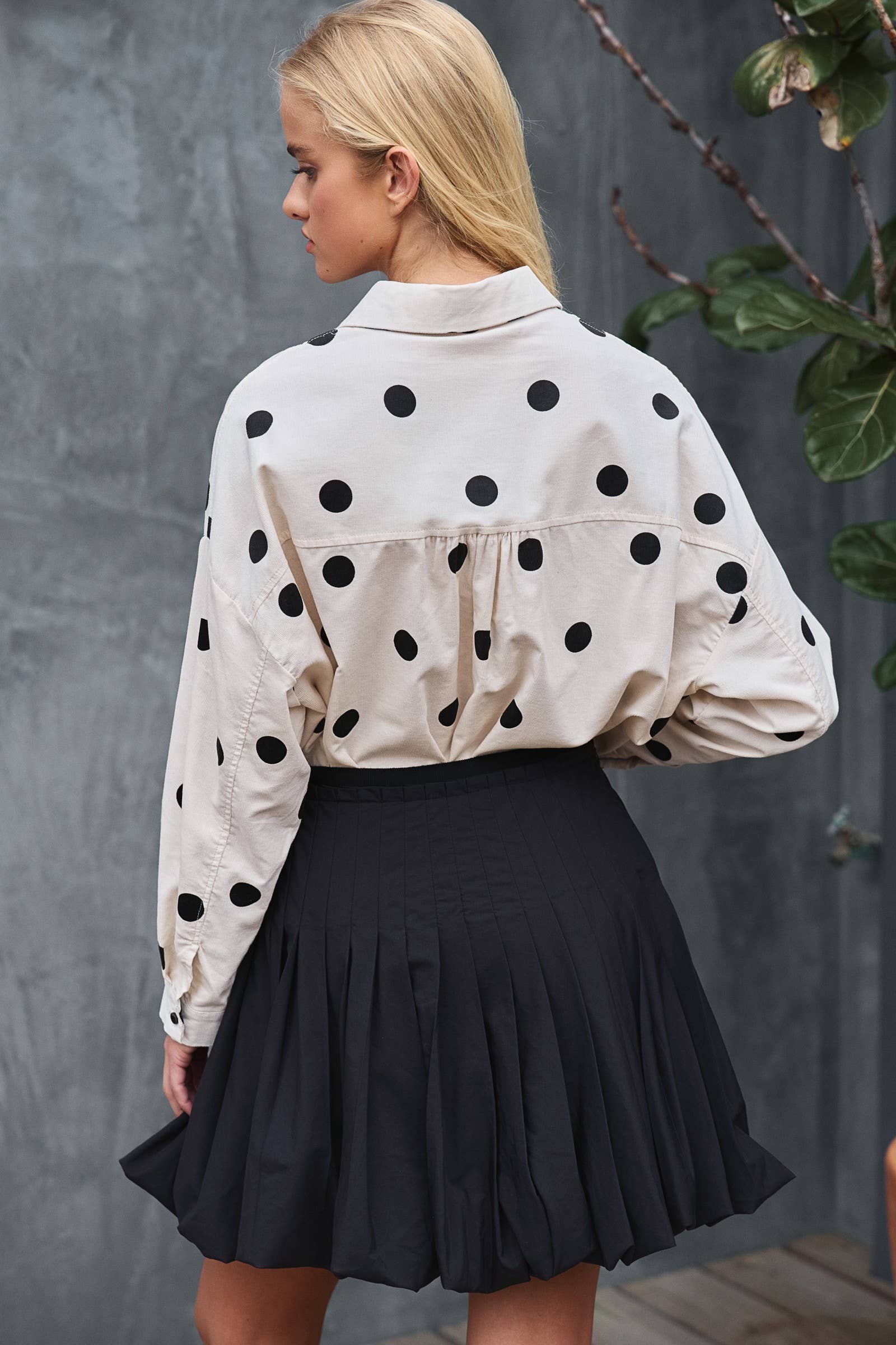 Urban Daizy Pleated High-Waist Bubble Mini Skirt Blue Skirt - Women's (UDZ-OT-00168) – alternate view 5