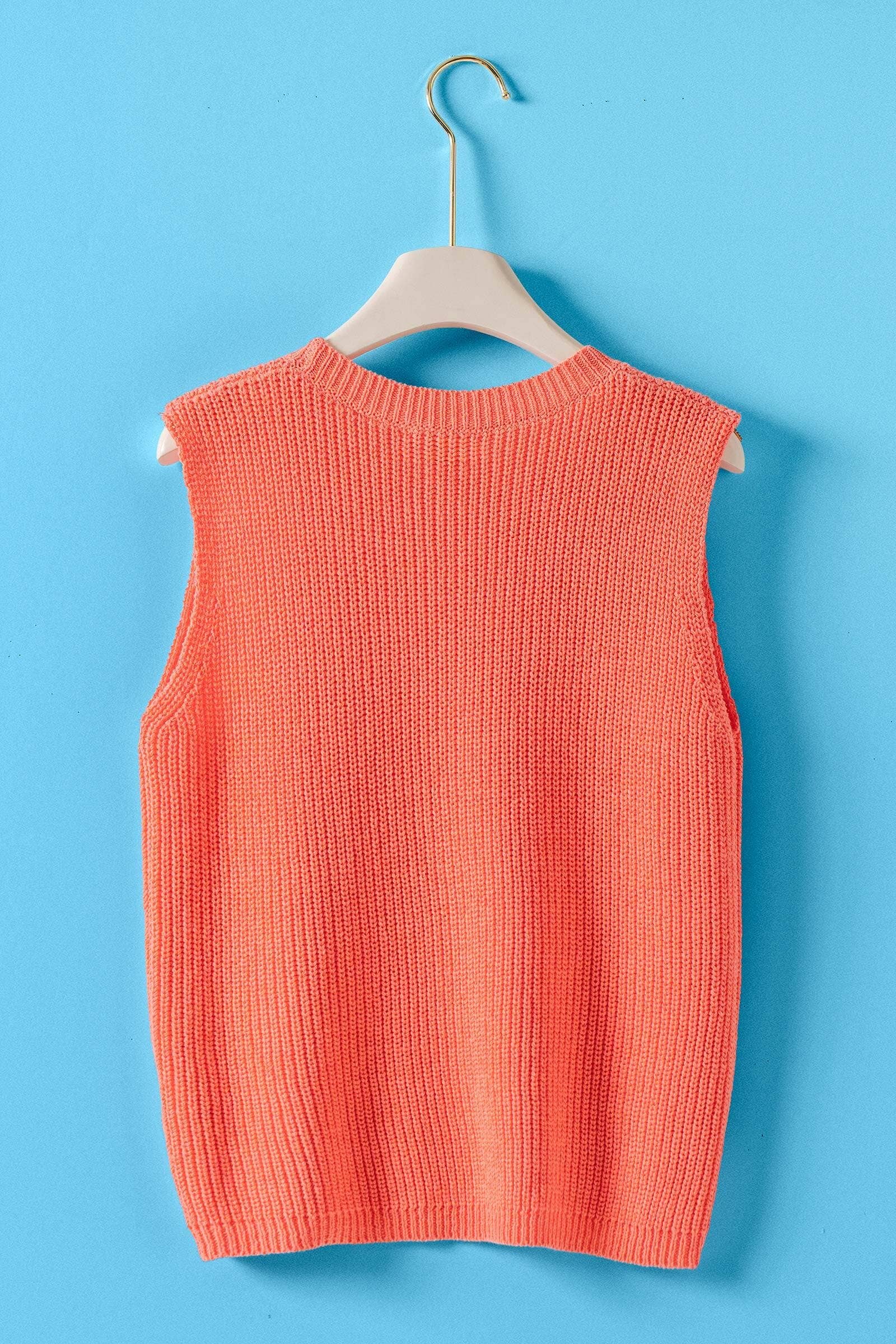 Urban Daizy "Summer" Script Embroidered Knit Tank Top Coral Tank Top - Women's (UDZ-TP-01064) – alternate view 2