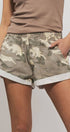 Urban Daizy Spring Elastic Waist Cuffed Print Shorts Camo Shorts - Women's (UDZ-PT-00320) – alternate view 3
