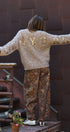 New York Sequin Letter Fuzzy Wool Blend Pullover Sweater in MOCHA - Women's Sweaters | Urban Daizy