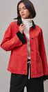 Oversized Utility Barn Jacket in RED - Women's Jackets & Blazers | Urban Daizy