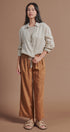 Linen Double Layer Wrap Blouse with Built-In Tank in LINEN - Women's Shirts & Blouses | Urban Daizy