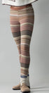 Urban Daizy Cozy Multi Striped Sweater Knit Winter Leggings Mocha Athletic Lounge Leggings - Women's (UDZ-XX-00002)