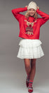 Urban Daizy Rudolph Reindeer Knit Crewneck Sweater Grey Knit Sweater - Women's (UDZ-KN-00538) – alternate view 18
