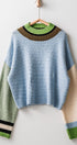 Paneled Hues Knit Sweater in BLUE SAGE - Women's Sweaters | Urban Daizy