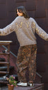 New York Sequin Letter Fuzzy Wool Blend Pullover Sweater in MOCHA - Women's Sweaters | Urban Daizy