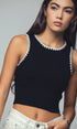 Urban Daizy Scalloped Ribbed Knit Crop Top Khaki Knit Top - Women's (UDZ-TP-00809) – alternate view 11