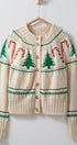Urban Daizy Graphic Knit Eyelit Tier Button-Front Cardigan Ivory Cardigan - Women's (UDZ-KN-00150)