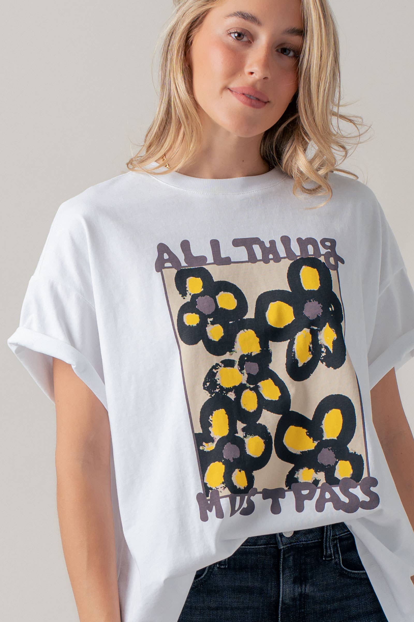 All Things Must Pass Floral Graphic T-Shirt
