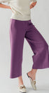 Urban Daizy Wide Leg French Terry Crop Pants Deep-Lavender Pants - Women's (UDZ-PT-00100) – alternate view 2