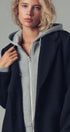 Scuba Topcoat with Detachable Hoodie in BLACK - Women's Coats | Urban Daizy