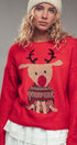Rudolph Crewneck Knit Sweater in TAUPE	 - Women's Sweaters | Urban Daizy
