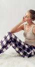 Urban Daizy Cozy Checkered Jogger Style Pajama Pants Ash-Blue Sleepwear Bottom - Women's (UDZ-PT-00127) – alternate view 12