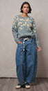 Embossed Floral Knit Sweater in GREY - Women's Sweaters | Urban Daizy