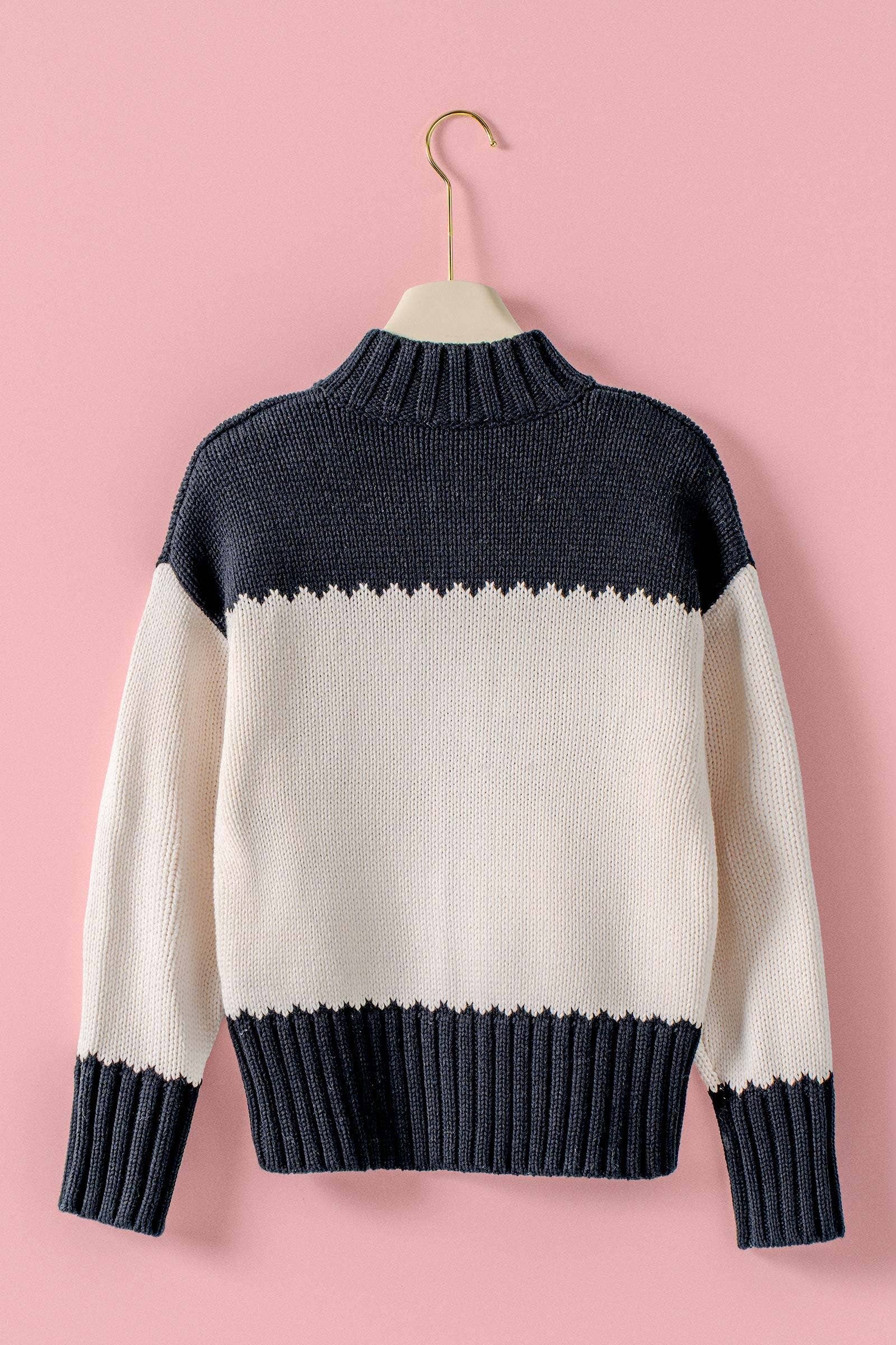 Urban Daizy Western Horse Intarsia Knit Cardigan Black-Ivory Cardigan - Women's (UDZ-KN-01055) – alternate view 5