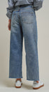Wide Leg High Waist Denim Jeans in DENIM - Women's Straight Jeans | Urban Daizy