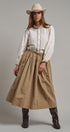 Embroidered Ruffle Neck Cotton Blouse