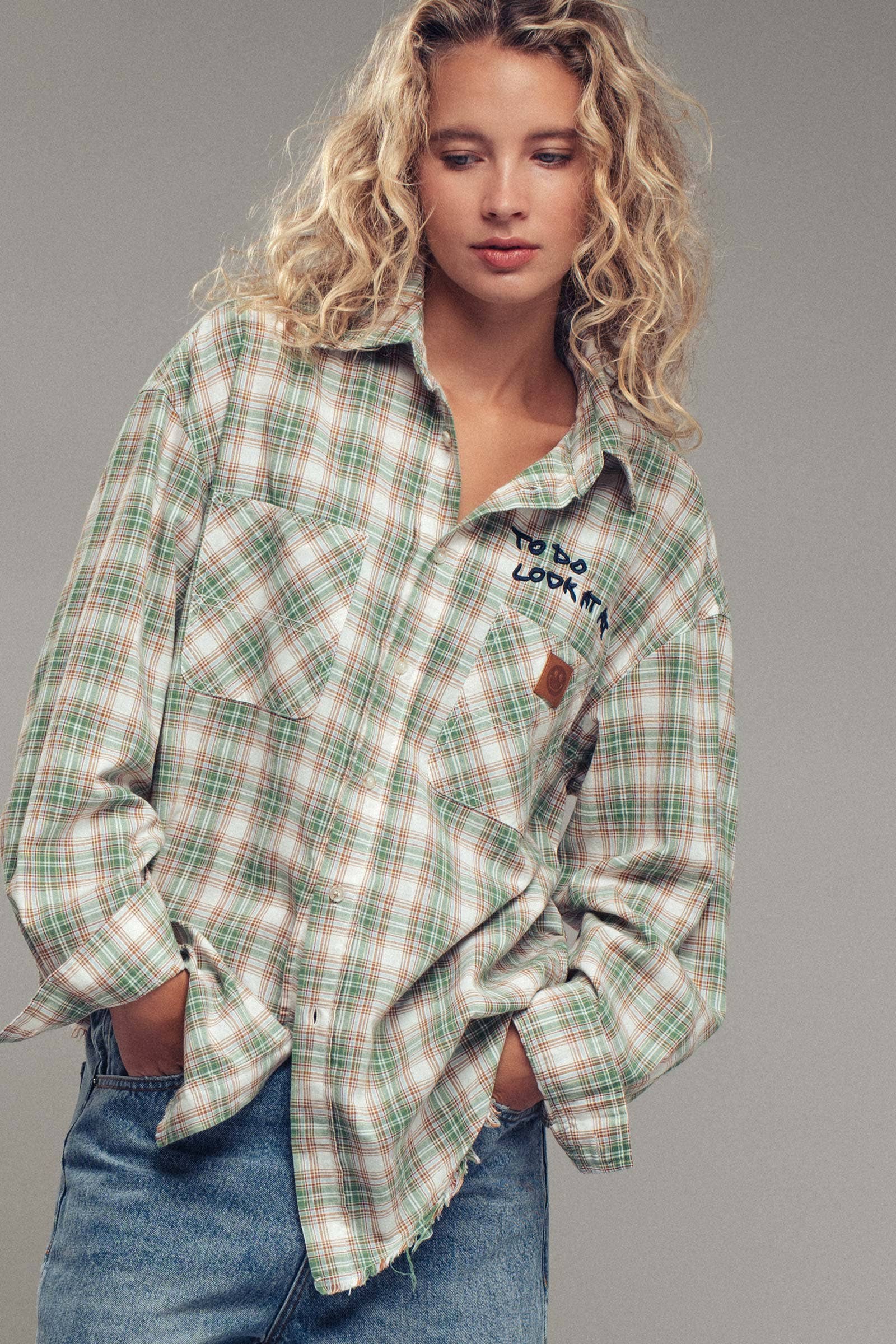 "TO DO LOOK AT ART" Embroidered Boho Top