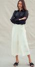 Metallic Shimmer Button Down Blouse with Puff Sleeves in BLACK - Women's Shirts & Blouses | Urban Daizy