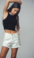 Urban Daizy Scalloped Ribbed Knit Crop Top Khaki Knit Top - Women's (UDZ-TP-00809) – alternate view 9