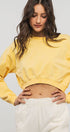 Urban Daizy Mineral Wash Mock Neck Crop Sweatshirt Black Sweatshirt - Women's (UDZ-KN-00191) – alternate view 6