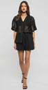 Urban Daizy Open Knit Button-Down Oversized Shirt Black Button Down Shirt - Women's (UDZ-TP-00111) – alternate view 12