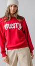 Urban Daizy Merry Embroidered Crewneck Sweater Ivory Knit Sweater - Women's (UDZ-KN-00488) – alternate view 16