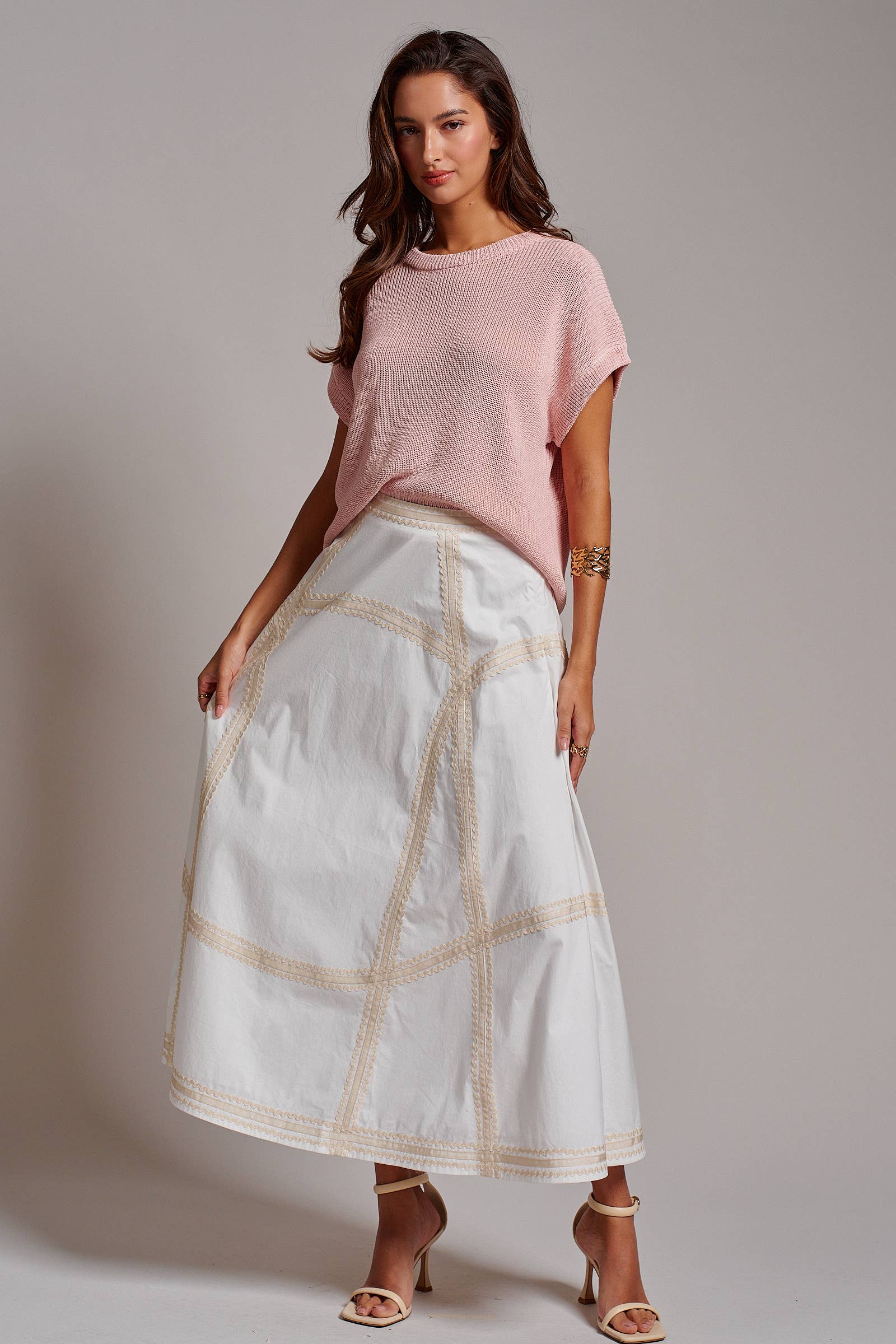 Boxy Fit Viscose Knit Top