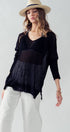 Urban Daizy Ribbed V-Neck Striped Tunic Top Black Tunic - Women's (UDZ-TP-00045) – alternate view 7