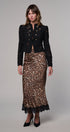 Leopard Print Lace Hem Maxi Skirt in LEOPARD - Women's Maxi Skirts | Urban Daizy
