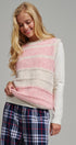 Striped Fuzzy Knit Sweater Vest in PINK - Women's Sweater Vests | Urban Daizy
